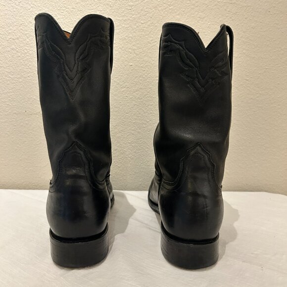 Lucchese 2000 Men’s Black Leather Cowboy Boots – Size 11 D – Western Classic - Picture 2 of 7